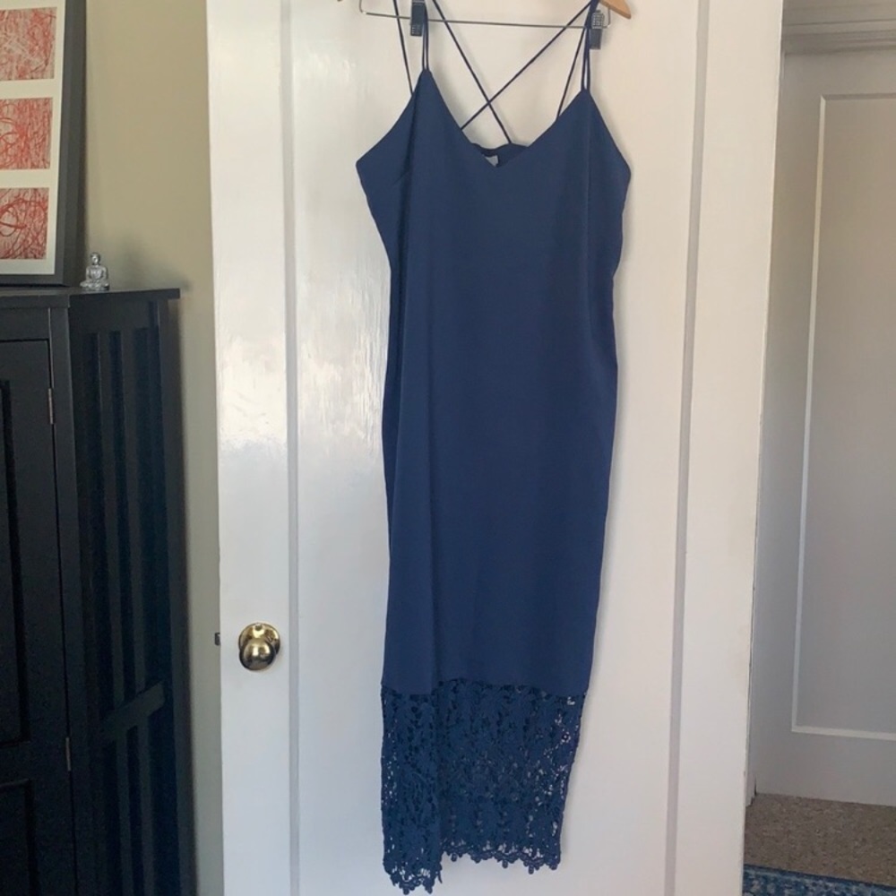 Blue midi dress